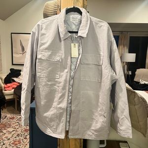 NWT good American lilac lined jacket